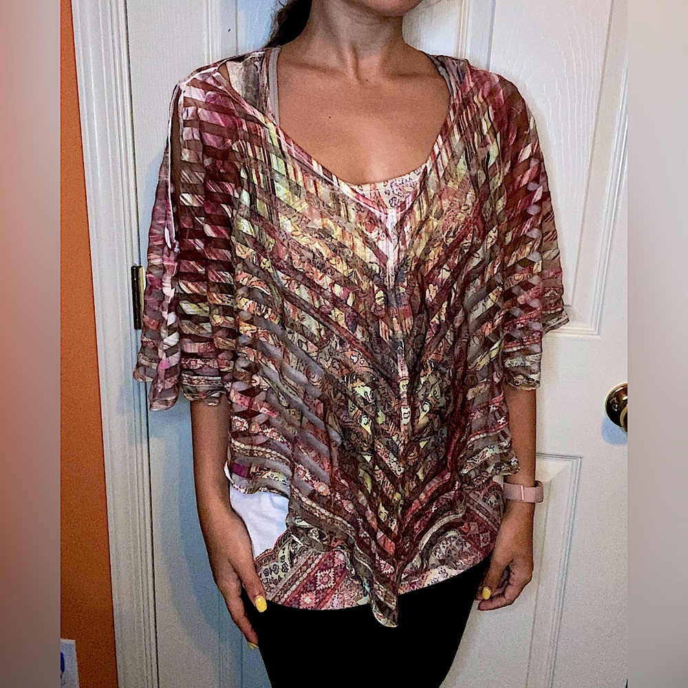 World Unity poncho w tank top